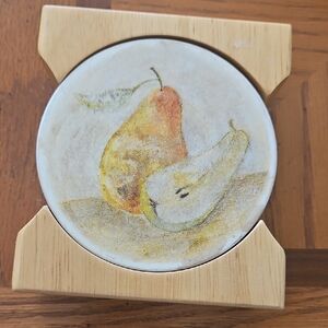 Fruit Design Coasters with Holder